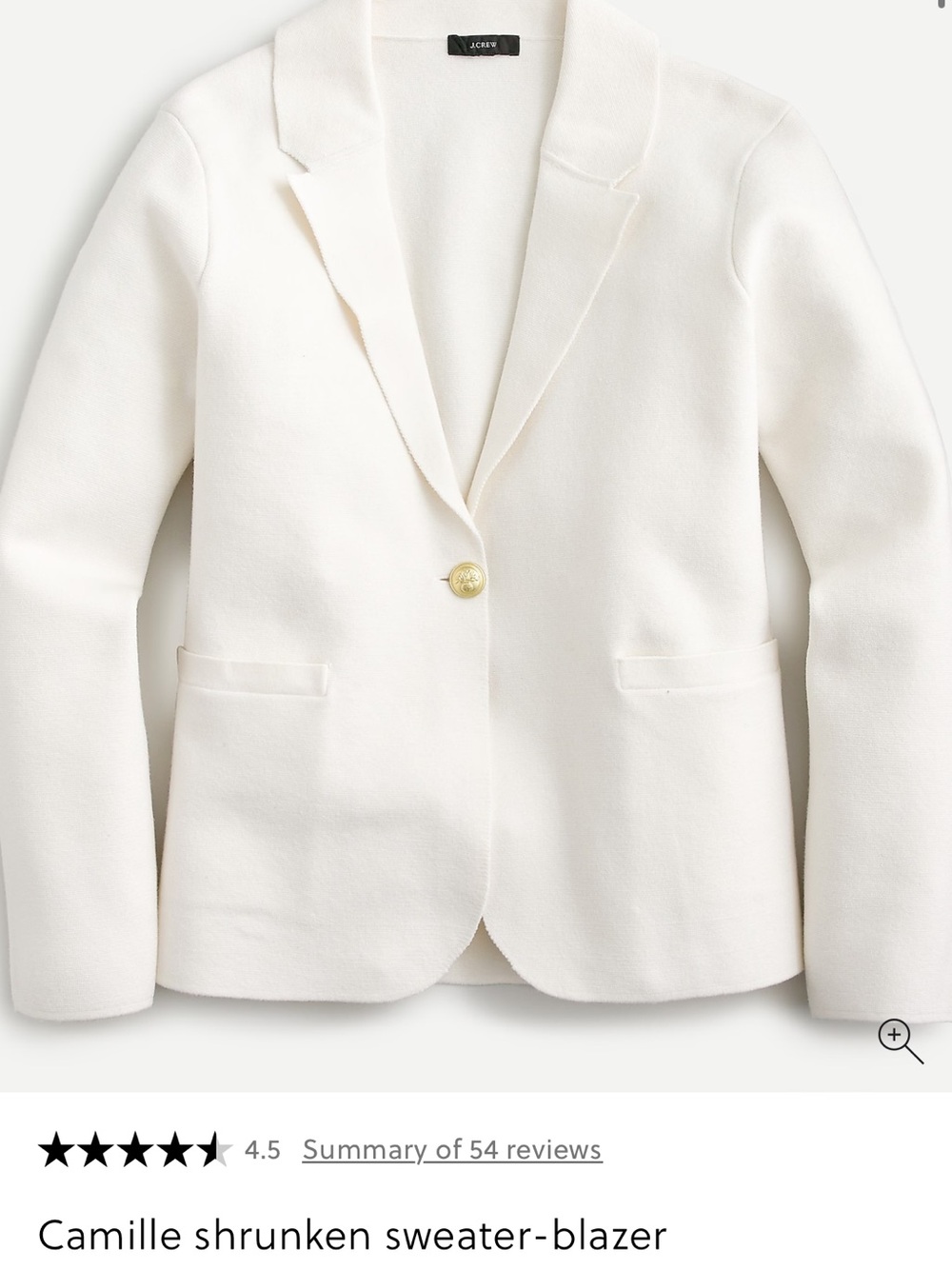 J. Crew Black Single-Button Knit Blazer. EUC